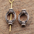 Oval Two-Loop Connector Beads in Six Size and Color Options view 2