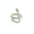 Painted Snake Wrap Adjustable Open Rings in Five Matte Colors view 4