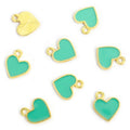 Colorful Sideways Heart Enamel Charm Collection for Jewelry Making view 7