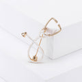 Slender Stethoscope Brooch In Metal With Colored Tubing And A Small Gold-Tone Chestpiece view 10