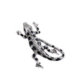 Gold Tone Silver Tone Gecko Crystal Two Designs Metal Brooch Pin view 5