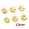Gold Hammered 12mm