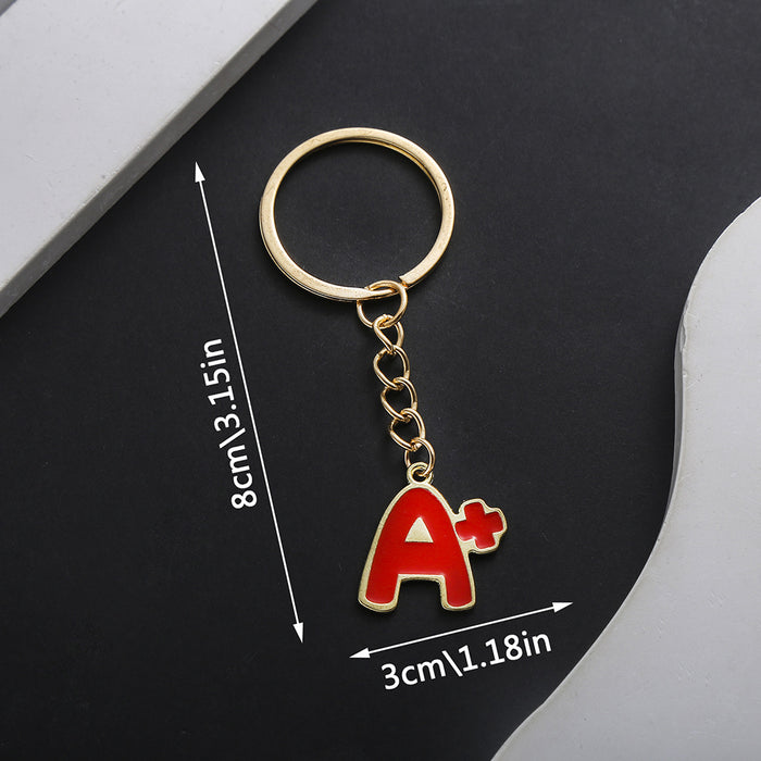 Red and Gold A Plus Graduation Enamel Charm Keychain