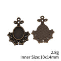 Floral Oval Cabochon Pendant Setting Jewelry Making Component view 3