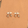 Twin Cherry Detailed Metal Charm in 4 Decorative Finishes view 4