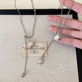 Silver Tone Star Pendant Necklace In Two Asymmetric Styles view 4