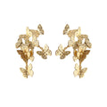 Butterfly Cluster Drop Earrings Gold or Silver Metal Finish view 5