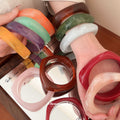 Marbled Geometric Resin Bangle Bracelet 10 Color Styles view 1