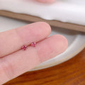 Thirteen Color and Size Mini Round Faceted Stud Earrings view 12
