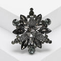 Layered Crystal Flower Brooch in Nine Jewel Tone Palettes view 10