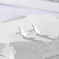 Gold and Silver Tone Small Dinosaur Stud Earring Pairs view 3