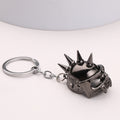 Skull Helmet Zinc Alloy Game Theme Keychain Pendant Accessory