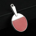 Silver Tone Alloy Table Tennis Racket Charm Pendant Two Styles view 6