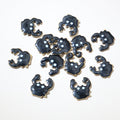 Tiny Colorful Enamel Crab Metal Charms in Nine Options view 12
