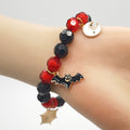 Red Black Halloween Charm Stretch Bracelet Multi Charms view 3