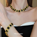 Eight Mixed Color Geometric Beetle And Black Stone Jewelry Designs view 2