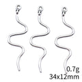 Wavy Snake Pendants in 2 Finishes for Jewelry Making view 5