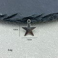 Silver-Tone Star Charm Pendant Open Solid Styles Two Sizes view 4