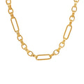 Thick Link Chain Necklace And Bracelet Gold Or Steel view 5