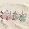 Starfish Shell Petal Cascade Stud Earrings in Two Colors view 4