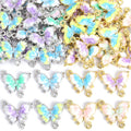 Polished Gold Silver Butterfly Alloy Charms in 12 Styles view 3