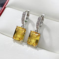 Rectangular Faceted Drop Earrings In Six Jewel-Tone Colors view 10