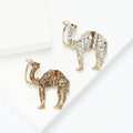 Crystal Camel Brooch in Detailed Metal and Crystal Design view 2