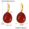Resin Teardrop Leverback Earrings Multi Color Gold Hook view 11