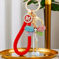 Jeweled Pearl Dragonfly Keychains with Fortune Loops and Loop Only Options view 6