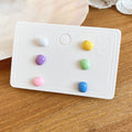 Six Pair Colorful Square Stud Earring Set Fashion Jewelry view 6