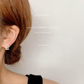 Gold Tone Micro Pave Initial Letter Stud Earrings 26 Styles view 6