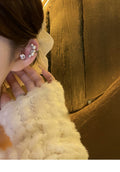 Silver Pearl Crystal Branch Ear Cuff Decorative Jewelry Design view 6