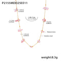 Candy Color Irregular Natural Stone Gold Station Necklace view 7