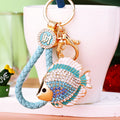 Mixed Jeweled Tropical Fish Starfish and Wrist Loop Keychains in Twelve Options view 3