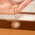 Sun Face Moon And Clear Accent Sun Pendant Necklace Collection view 12