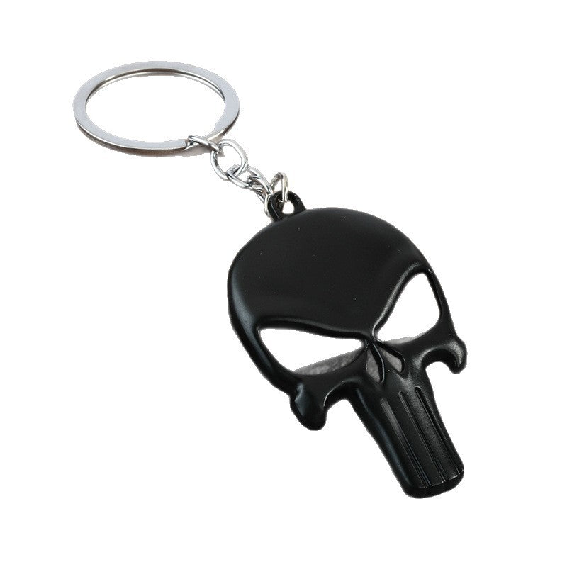 Punisher Skull Zinc Alloy Keychain Movie-Inspired Key Holder