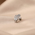 Skeleton Hand Stainless Steel Barbell Stud Earrings in Three Finishes view 7