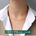 Assorted Stainless Steel Necklace Chain Styles Gold Steel view 9
