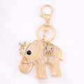 Gold Filigree Crown Elephant Keychain Rhinestone Bag Charm view 5