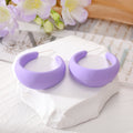 Colorful Matte Chunky C Shape Hoop Stud Earrings in Thirteen Colors view 11