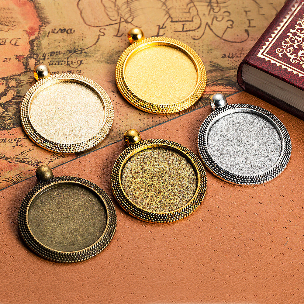 25mm Vintage Ribbed Bezel Pendant Tray