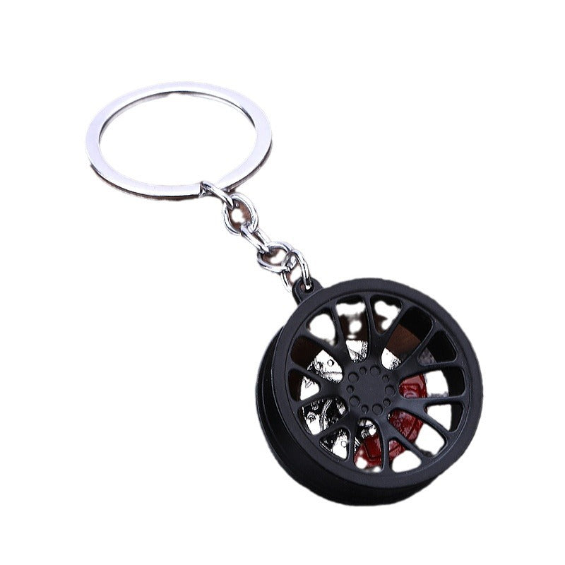 Car Brake Disc Wheel Hub Zinc Alloy Keychain Pendant