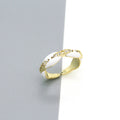 Gold Tone Crystal Enamel Braided Adjustable Open Rings view 4