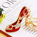 Star Pattern Jeweled High Heel Keychains in Three Colors and Random Option view 1