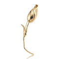 Long Stem Tulip Brooch in Polished Metal for Jackets and Scarves view 1