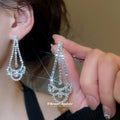 Silver Rhinestone Lace Collar Necklace Earrings Bracelet view 3