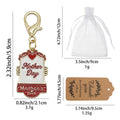 Mother Day Signboard Enamel Keychain Gold Lobster Clasp view 2