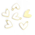 Colorful Enamel Heart Jewelry Components For DIY Earrings And Bracelets Charms view 10