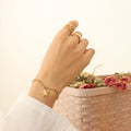 Gold Five-Point Star Dual Chain Geometric Bracelet view 6
