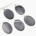 Oval Pendant Bezel Settings With Loop in Seven Finishes view 11